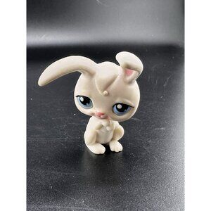Littlest Pet Shop LPS Authentic White Rabbit Pink Ears Blue Eyes #49 2004 Hasbro
